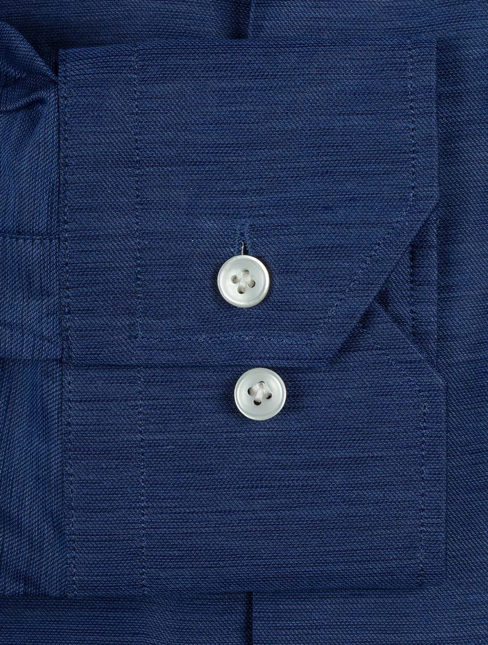 Linen Mix Twill Shirt Navy