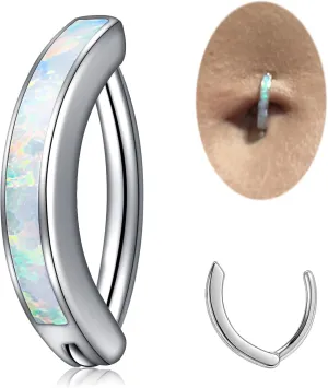 Longita Titanium Belly Button Rings - Internal Threaded Short & Long Bar Implant Grade - Surgical Steel & Silver Pink
