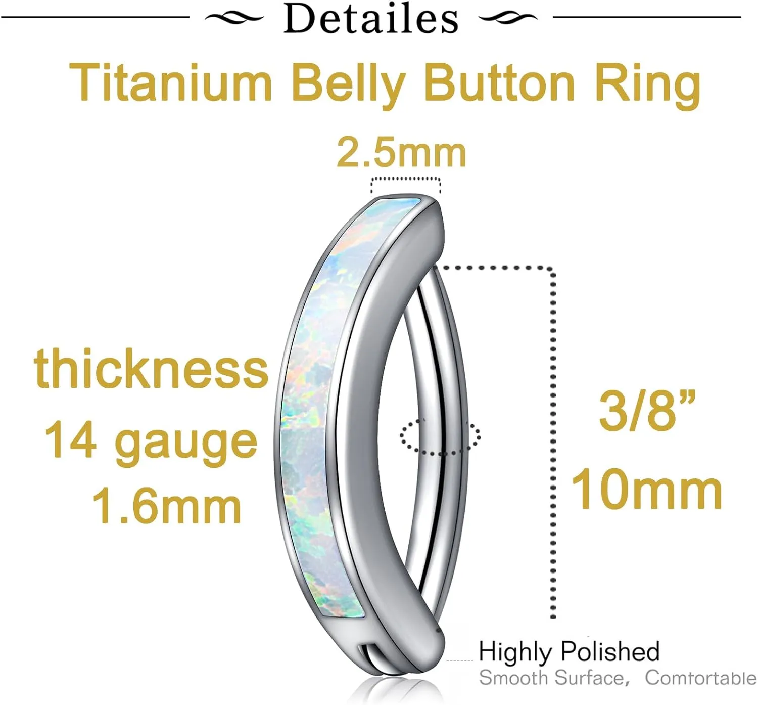 Longita Titanium Belly Button Rings - Internal Threaded Short & Long Bar Implant Grade - Surgical Steel & Silver Pink