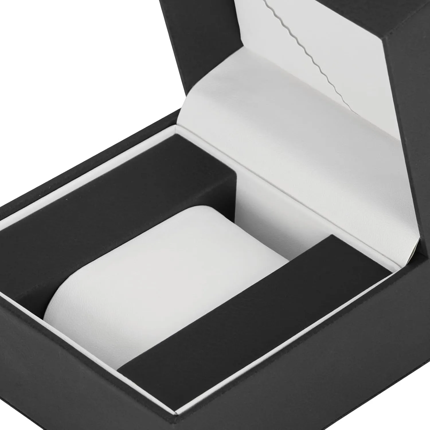 Luxury Single Watch Gift Box for Men Women, Single Watch Bracelet Bangle Jewelry Holder Storage Box Display Case Organizer (Black Style 1)