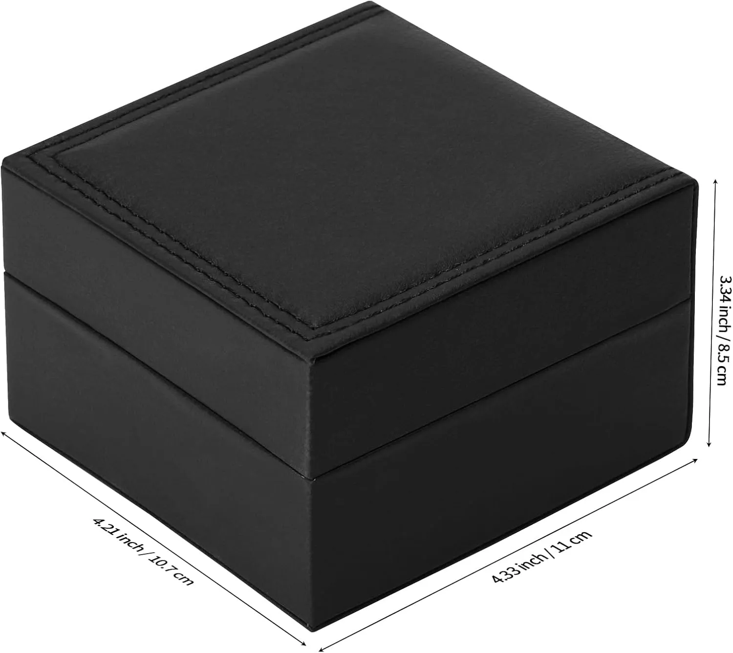 Luxury Single Watch Gift Box for Men Women, Single Watch Bracelet Bangle Jewelry Holder Storage Box Display Case Organizer (Black Style 1)