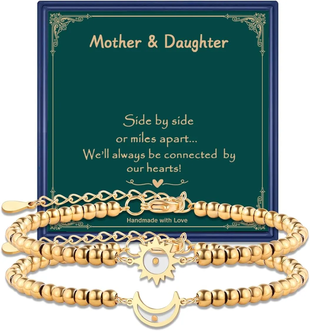 Matching Mother Daughter Bracelets for 2 Daughter and Mother Jewelry for Daughter Gifts From Mom, Inspirational Jewelry for Daughter Mother Gift