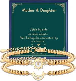Matching Mother Daughter Bracelets for 2 Daughter and Mother Jewelry for Daughter Gifts From Mom, Inspirational Jewelry for Daughter Mother Gift