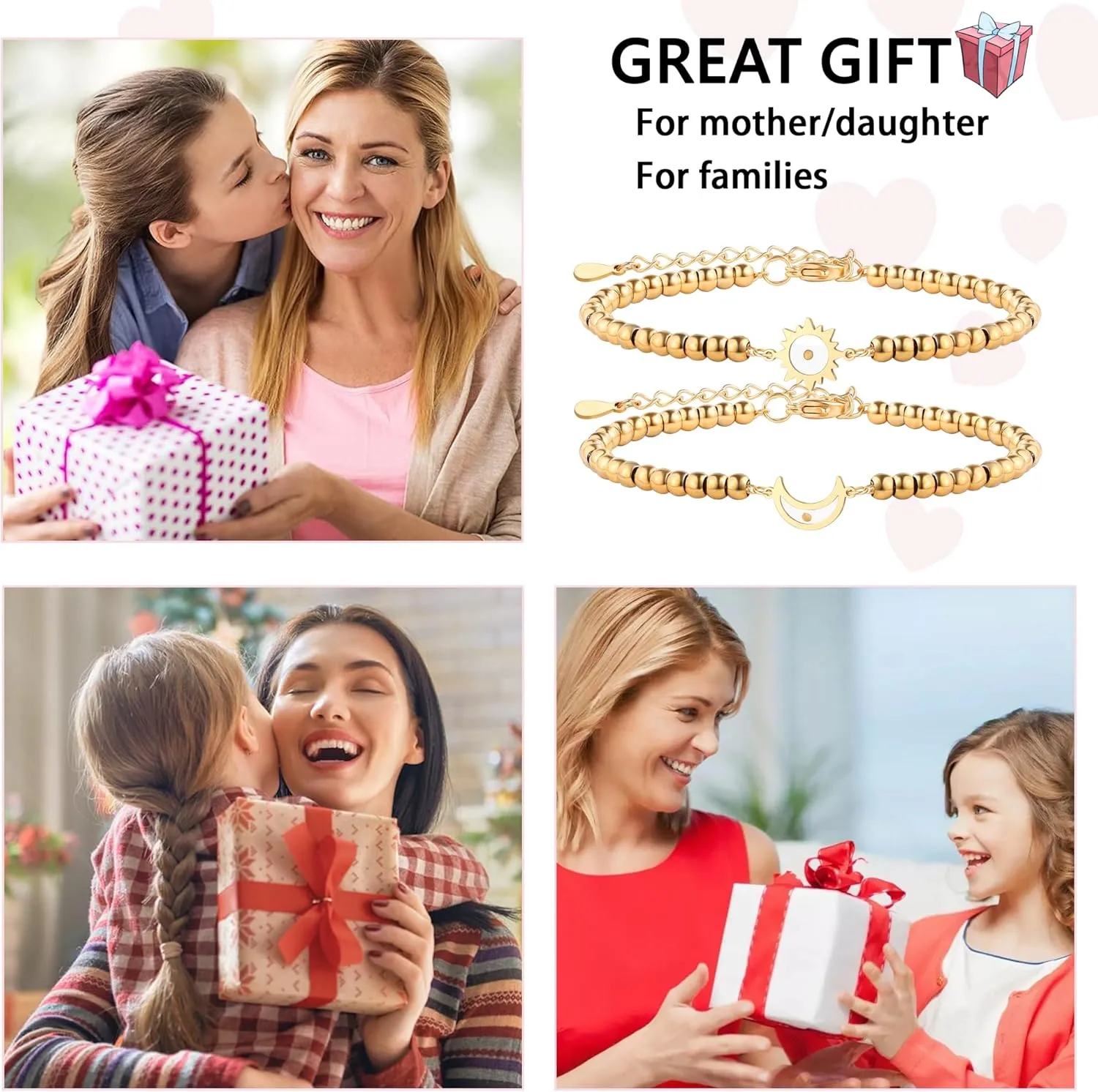 Matching Mother Daughter Bracelets for 2 Daughter and Mother Jewelry for Daughter Gifts From Mom, Inspirational Jewelry for Daughter Mother Gift