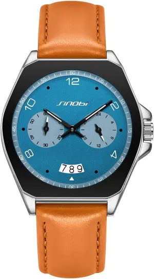 Mens Fashion Business Watch Analog Quartz Waterproof Luminous Casual Watches for Men with Calendar