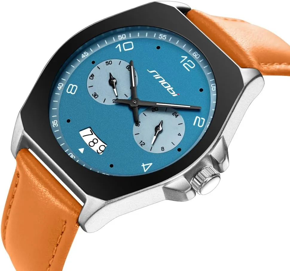 Mens Fashion Business Watch Analog Quartz Waterproof Luminous Casual Watches for Men with Calendar