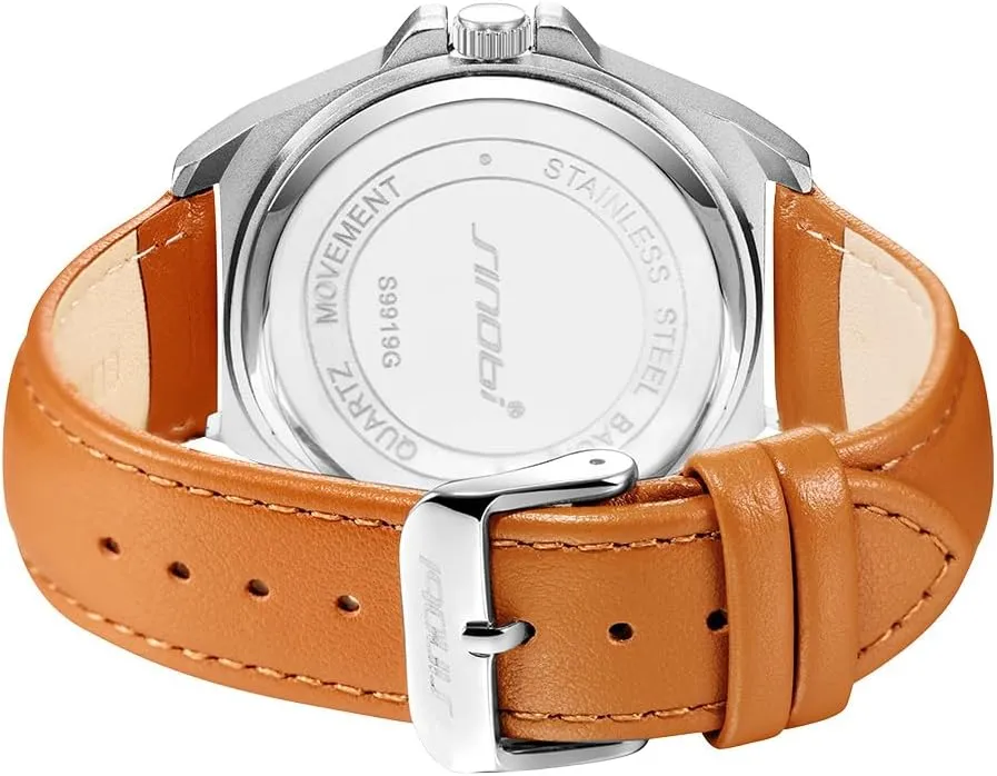Mens Fashion Business Watch Analog Quartz Waterproof Luminous Casual Watches for Men with Calendar