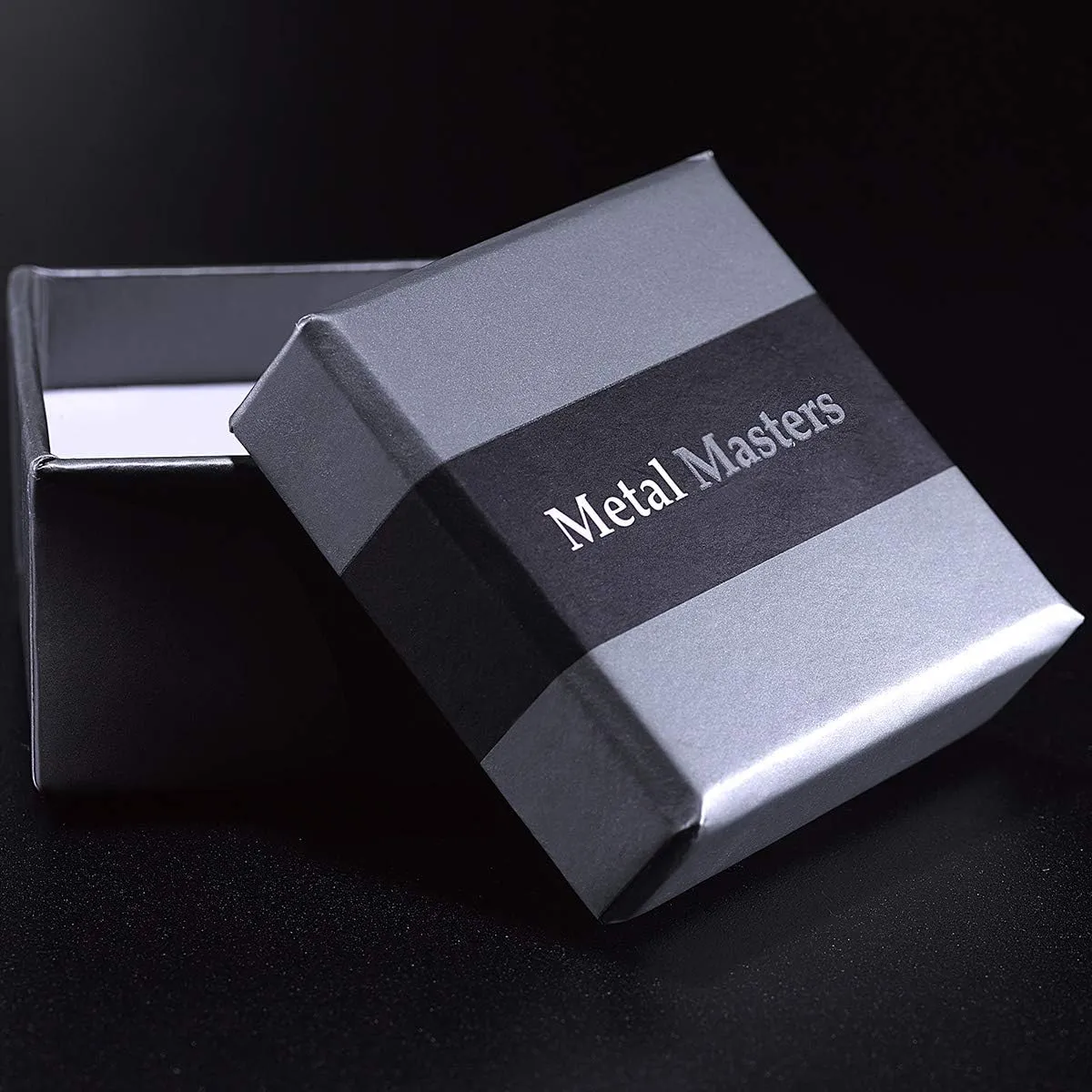 Metal Masters Co. Men's Tungsten Carbide Wedding Ring Black and Rose Goldtone Hammered Band