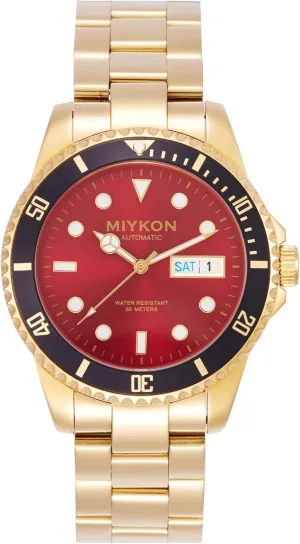 Miykon Automatic Watches for Men | Full Stainless Steel Mens Dive Watches with Quickset Day Date | Rotating Bezel, Skeleton Caseback, Luminous Hands and Markers, Japan Automatic, 50M Water Resistant