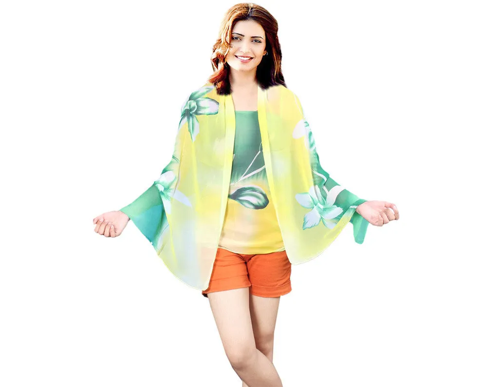 Multi Wear, Magic Wrap Floral Sheer Fashion Cover Up / Maternity Clothes