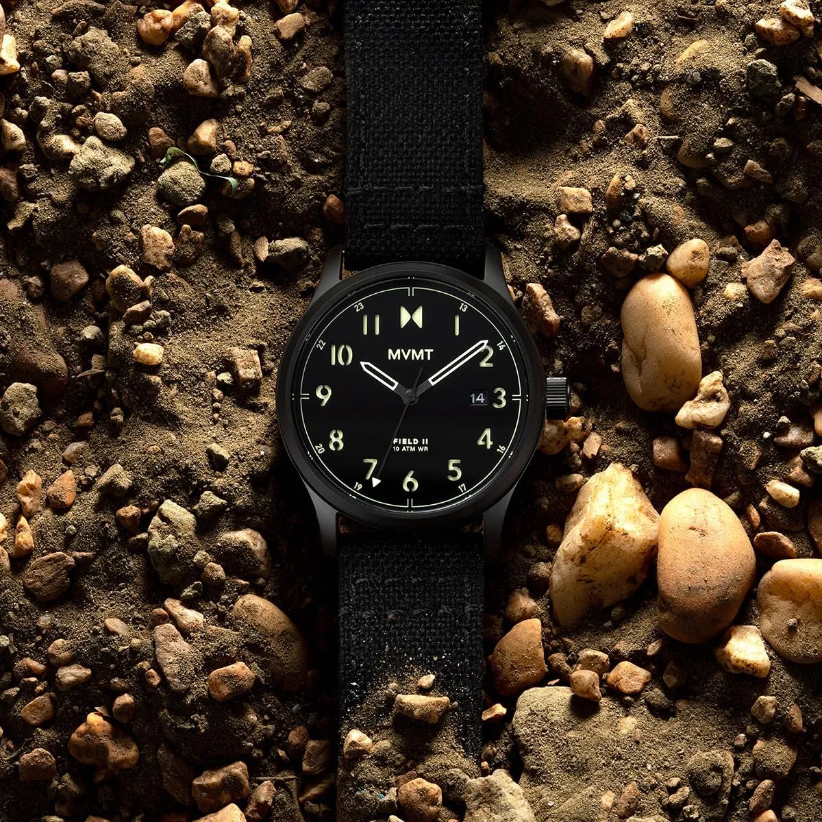 MVMT Field 3H Timepieces for Men - Stainless Steel - Water Resistant 10 ATM/100 Meters - Sporty to Casual - 41mm