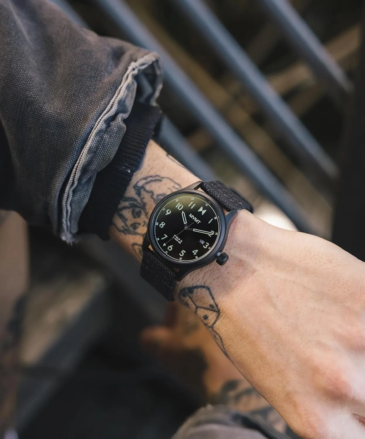 MVMT Field 3H Timepieces for Men - Stainless Steel - Water Resistant 10 ATM/100 Meters - Sporty to Casual - 41mm