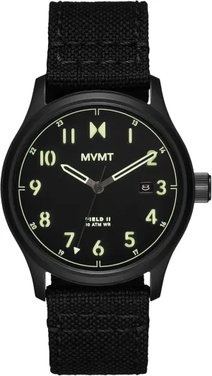 MVMT Field 3H Timepieces for Men - Stainless Steel - Water Resistant 10 ATM/100 Meters - Sporty to Casual - 41mm