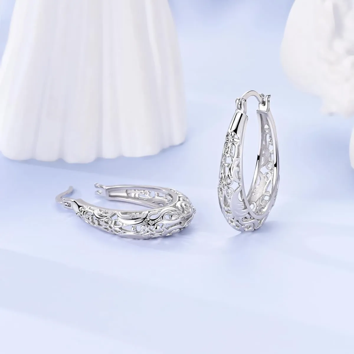 NARMO 925 Sterling Silver Hoop Earrings for Women Hypoallergenic Lightweight Simple Huggie Hoop Earrings Twisted Hoop Earrings Colorful Cubic Zirconia Hoop Earrings Rainbow Hoop Earrings