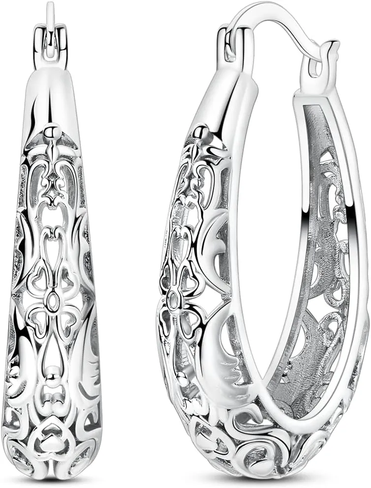 NARMO 925 Sterling Silver Hoop Earrings for Women Hypoallergenic Lightweight Simple Huggie Hoop Earrings Twisted Hoop Earrings Colorful Cubic Zirconia Hoop Earrings Rainbow Hoop Earrings