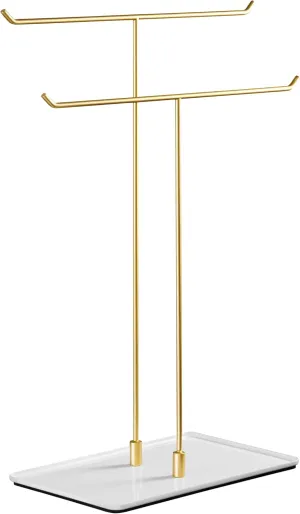 Necklace Stand Aesthetic Necklace Holder: Metal Necklace Organizer for Home Decor, Gold