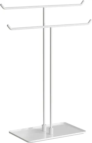 Necklace Stand Aesthetic Necklace Holder: Metal Necklace Organizer for Home Decor, White