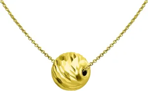 Necklaces for Women, Bead Necklace, 10mm Diamond-Cut Sliding Ball Bead, Gold Necklace - Rose Gold Necklace - Sterling Silver Necklace, Dainty Necklace for Women Men Stacking Gift Holiday Birthday