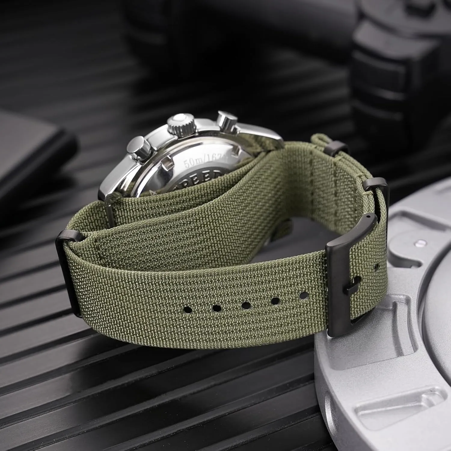 Nylon Watch Band 18mm 19 mm 20mm 22 mm 24 mm, Waterproof Military Watch Straps Replacement for Men Women, With Stainless Steel Buckle