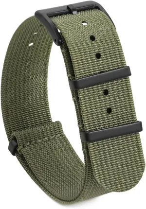 Nylon Watch Band 18mm 19 mm 20mm 22 mm 24 mm, Waterproof Military Watch Straps Replacement for Men Women, With Stainless Steel Buckle