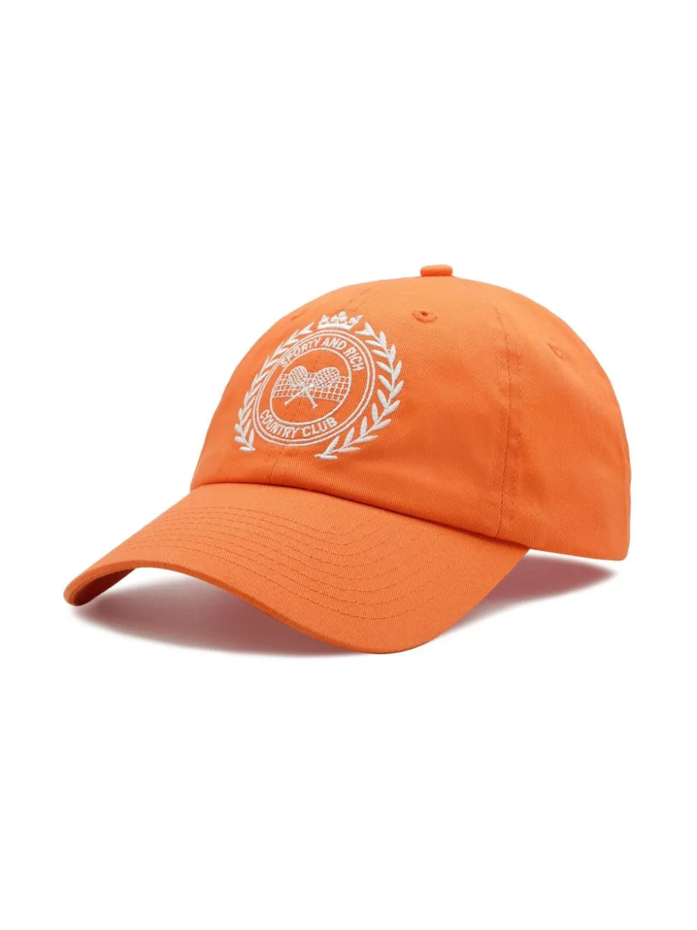 Open crest-embroidery cap