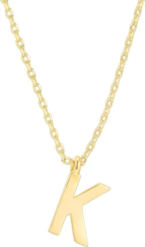 PAVOI 14K Gold Plated Initial Necklace | Letter Necklaces for Women