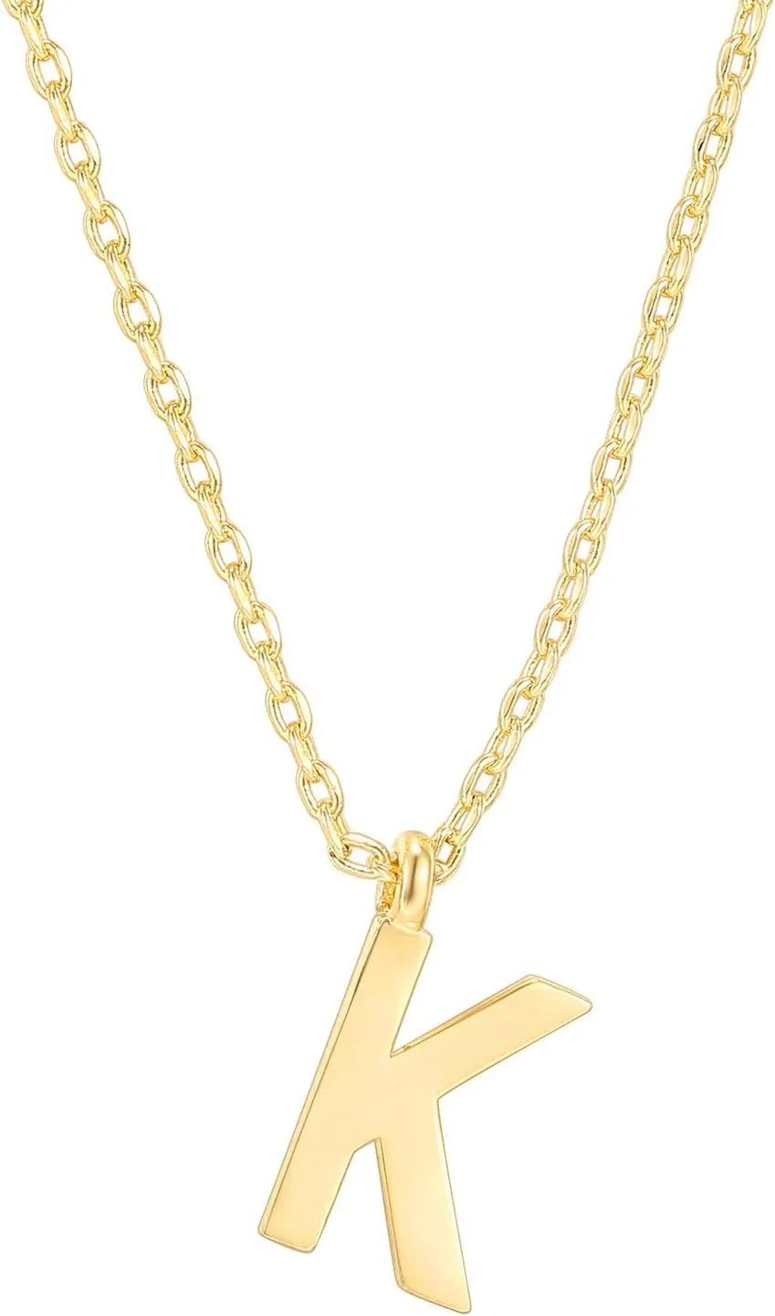 PAVOI 14K Gold Plated Initial Necklace | Letter Necklaces for Women
