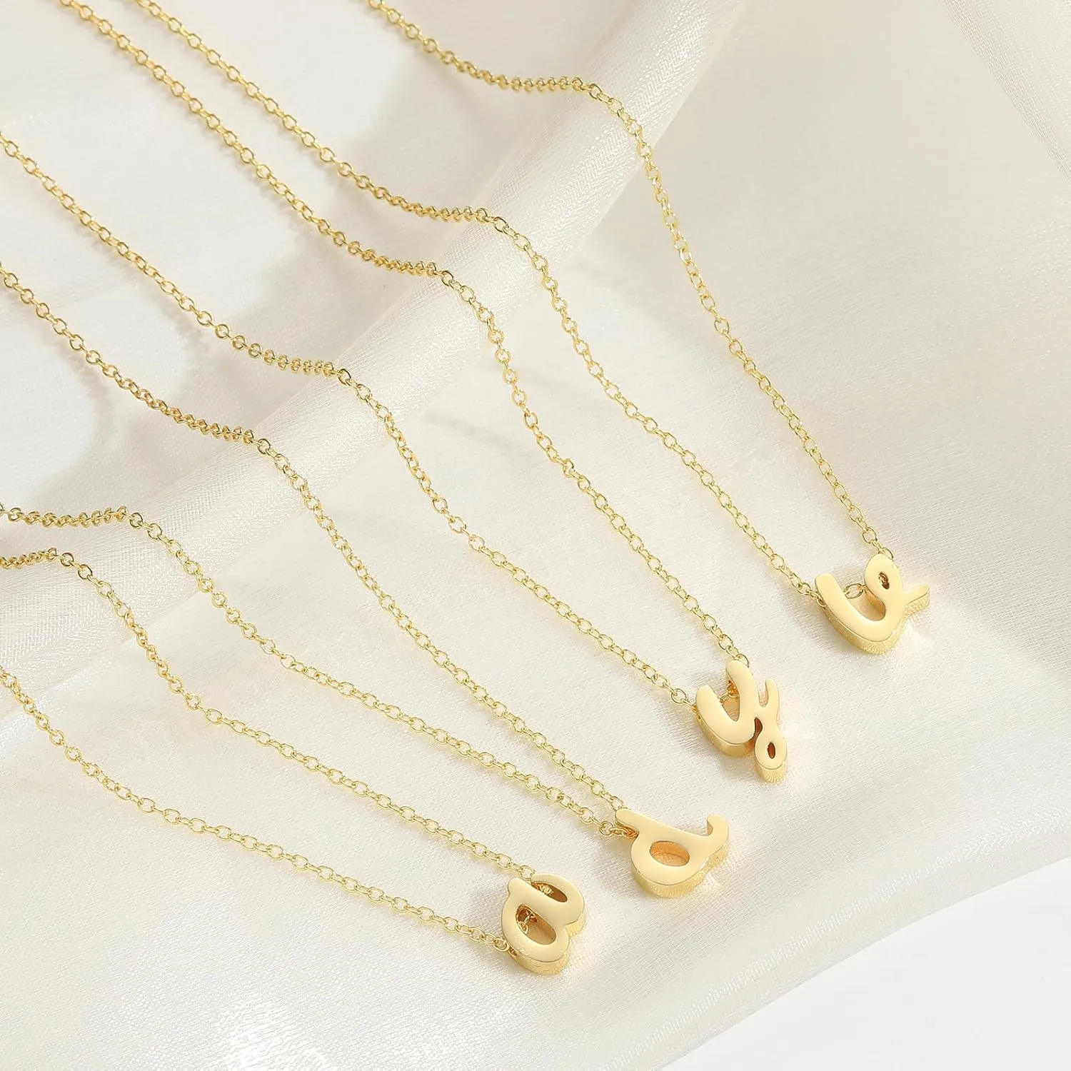 PDWZNBA Layered Initial Necklace for Women, 14K Real Gold Plated A-Z Letter Necklace Cute Initial Necklace 3-Layer Adjustable Necklace Set Trendy Jewelry Gifts for Women