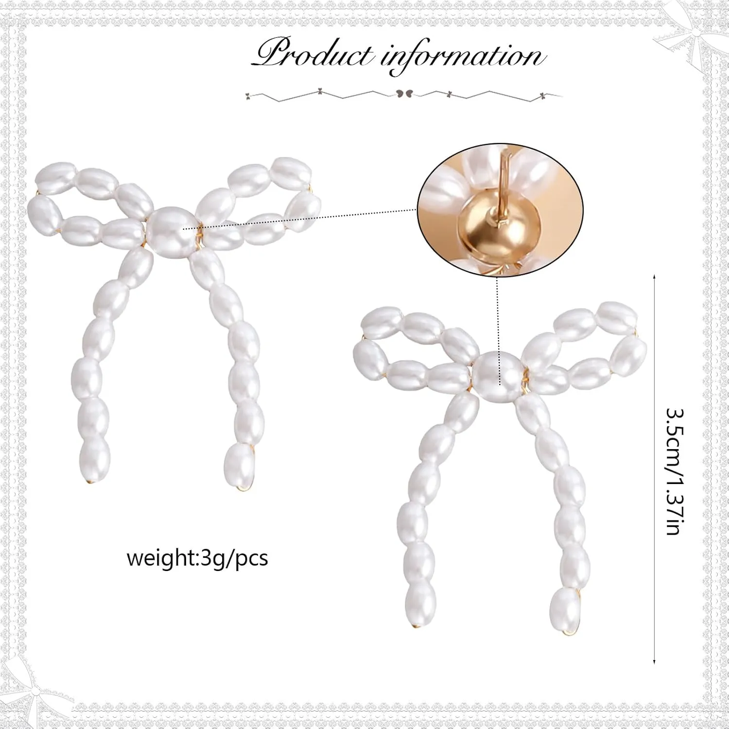 Pearl Bow Earrings for Women, Elegant Pearl Drop Earrings Ribbon Bow Knot Earrings for Girls Bow Tie Dangle Jewelry Gifts