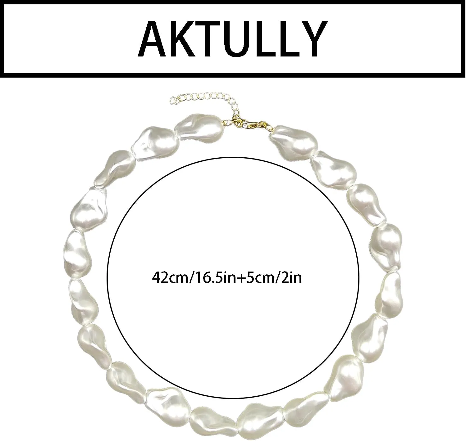 Pearl Necklaces for Women Chunky Pearl Choker Necklaces Baroque Pearl Necklace Dainty White Pearl Beaded Necklace Vintage Pearl Charm Choker Necklace Birthday Wedding Jewelry for Women