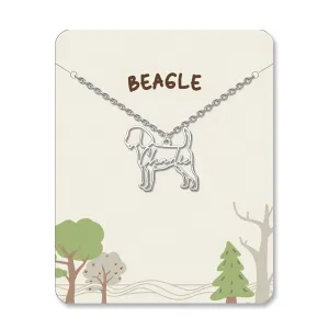 Personalized Beagle Dog Pet Portrait Necklace Custom Dog Name Necklace Handmade Pet Memorial Jewelry Gift for Animal Lover Dog Mom