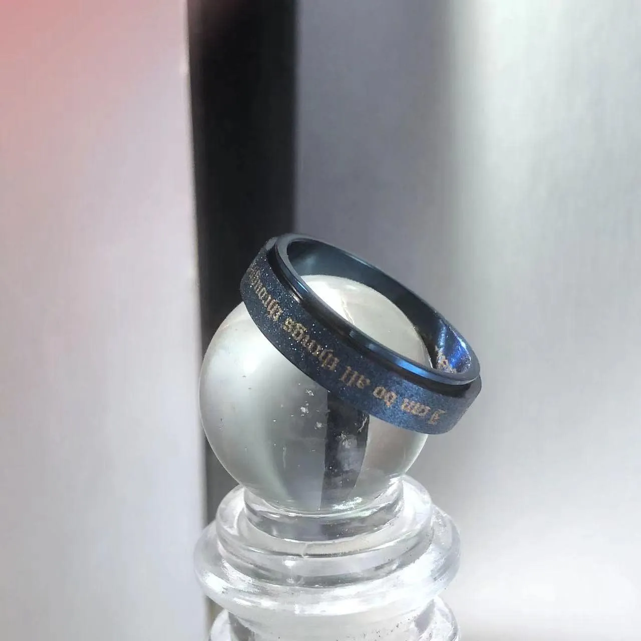 Personalized Spinner Fidget Ring For Teen Girls/Kids.Customizable Stainless Steel Rings For Women.Mens Promise Rings Engraved.Mother And Daughter Rings/Best Friend Rings