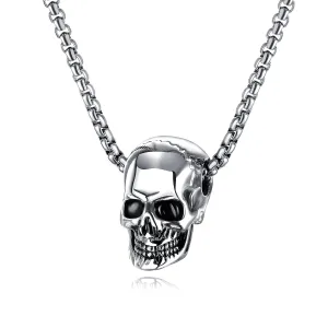 Pirate Necklace Skull Necklace for Men Stainless Steel Necklace Skull Jewelry for Men Gothic Necklaces Pirate Skeleton Halloween Gifts for Man Boys Headphone