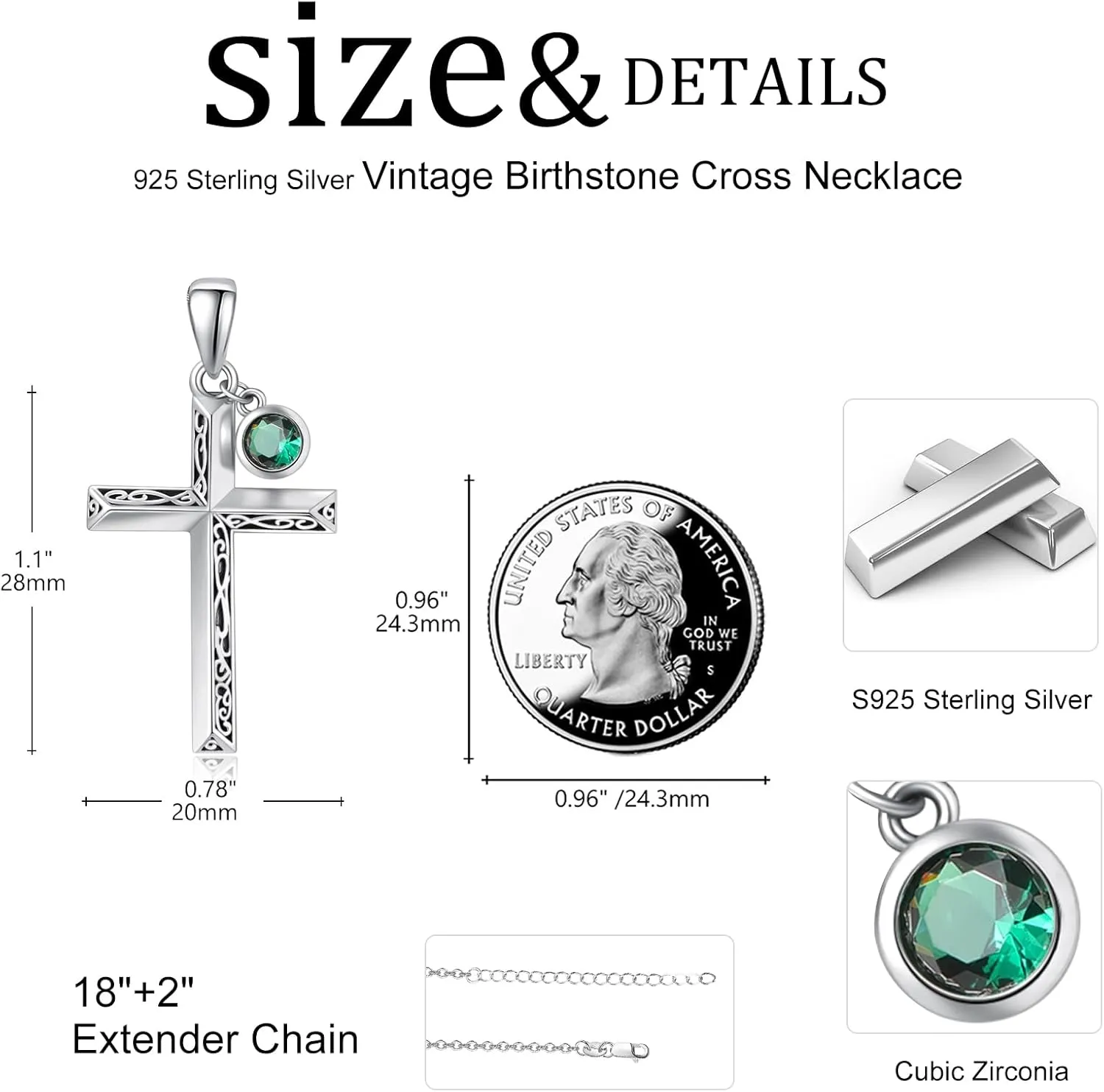 PRAYMOS Cross Necklace for Women Men 925 Sterling Silver Simple Dainty Cross Necklace Women Christian Religious Jewelry Gifts