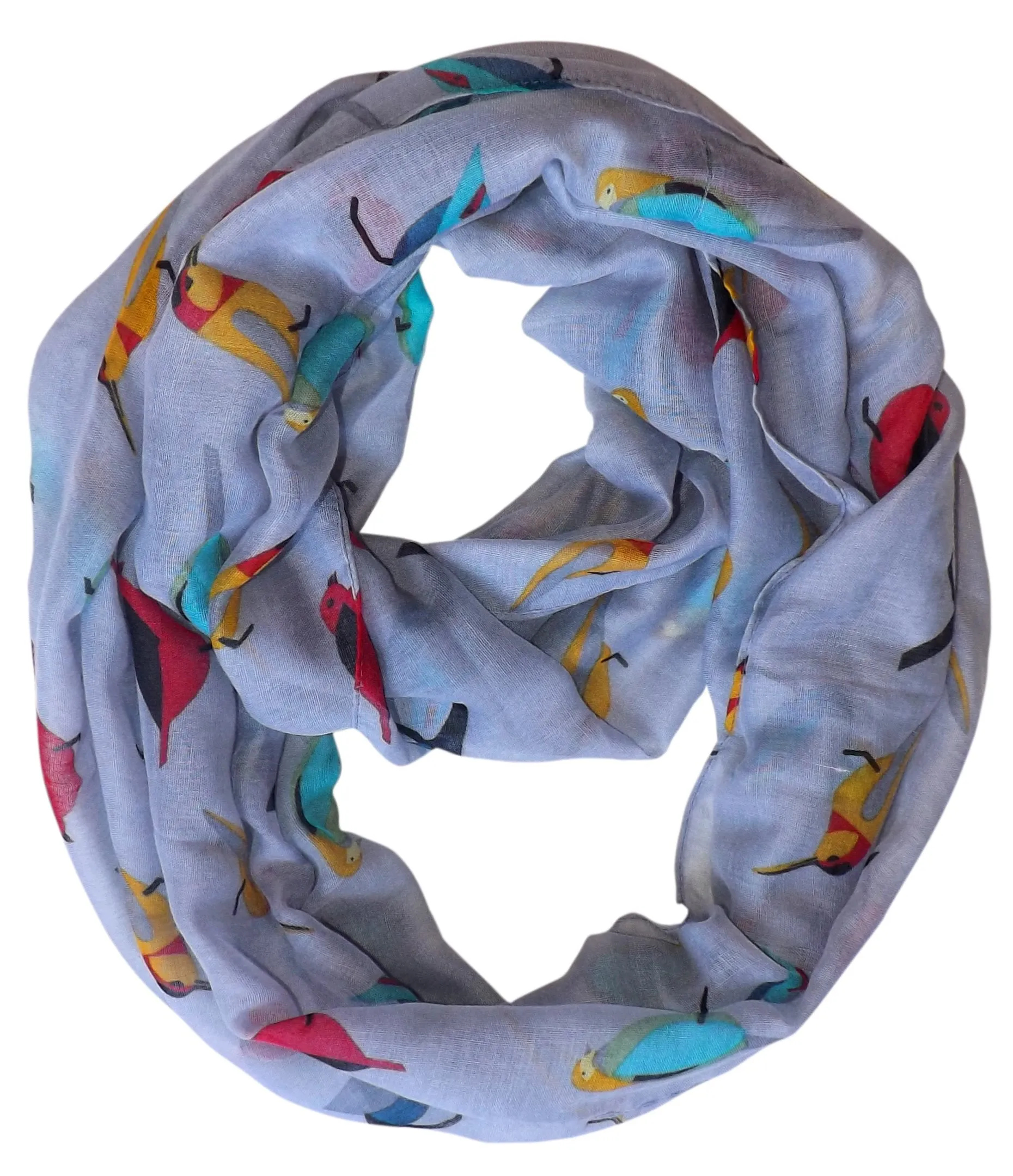Pretty Vintage Finch Bird All-Over Print Light Sheer Scarf