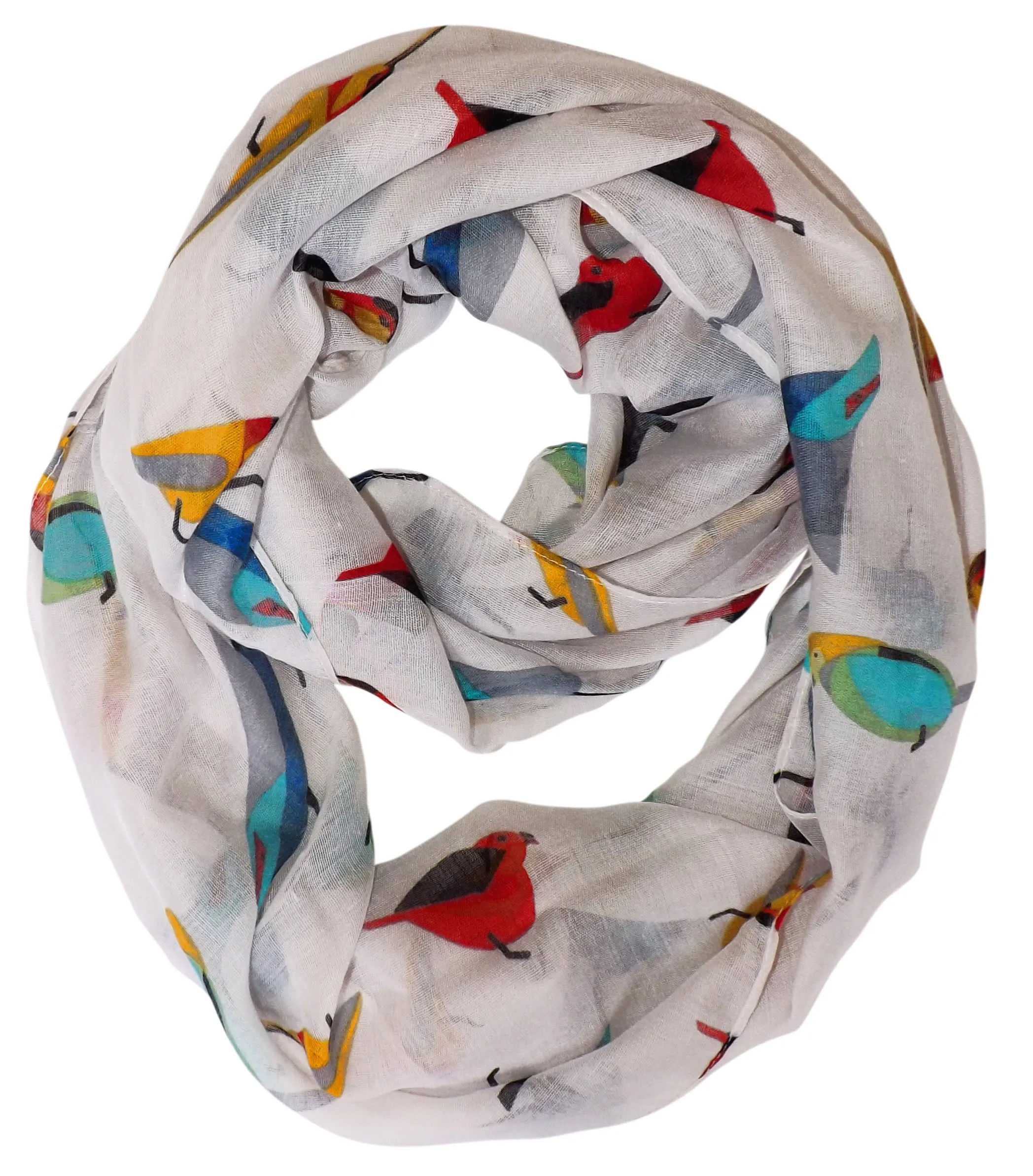 Pretty Vintage Finch Bird All-Over Print Light Sheer Scarf