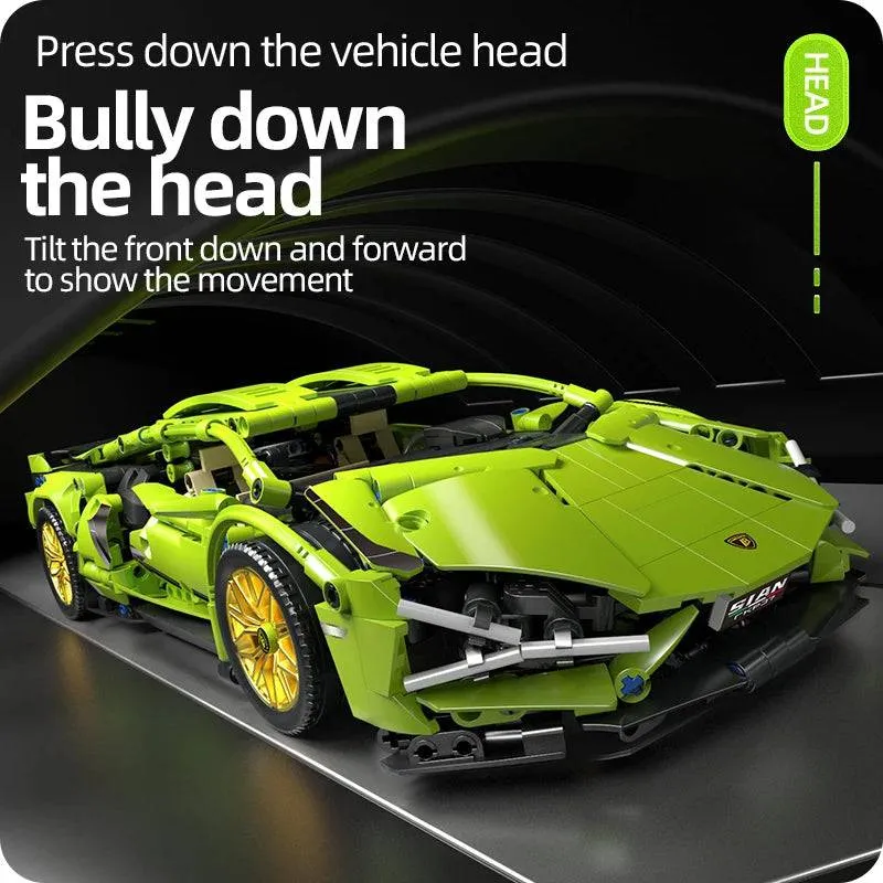 Racing Sport Car Model Building Blocks City Mechanical Speed Vehicle Supercar Bricks Puzzle Toys
