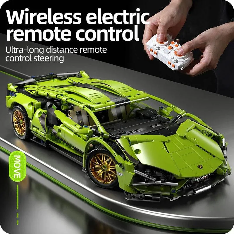 Racing Sport Car Model Building Blocks City Mechanical Speed Vehicle Supercar Bricks Puzzle Toys