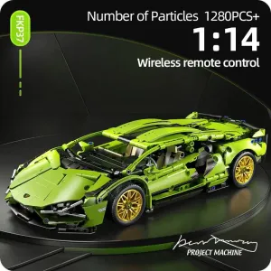Racing Sport Car Model Building Blocks City Mechanical Speed Vehicle Supercar Bricks Puzzle Toys