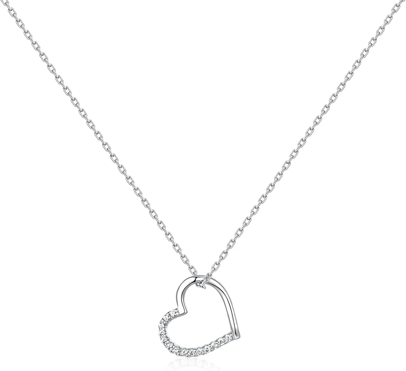 Raelyn&Bev. L'Amour Collection Jewelery,Heart Pendant Necklace,Choker Necklaces For Women, Girls with Polishing Cloth and Velvet Drawstring Bag