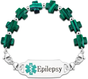 Religious Medical Alert Bracelet, Stainless Steel Engraved Health Warning Jewelry, Adjustable Emergency ID Bracelet with Replaceable Plate, Waterproof Low-Allergy Design for Men and Women