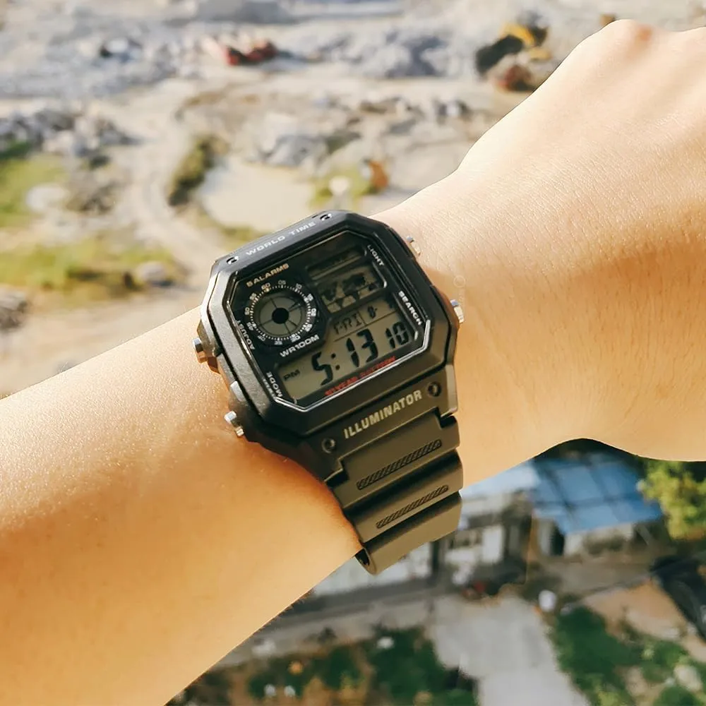 Resin Replacement Watchband Compatible with Casio F-108 AE1000W AE1200 W735H W218H W800H Mens Womens Strap 18mm Watch Accessories