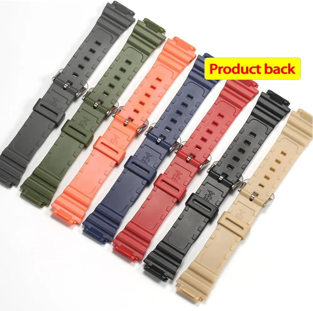 Resin Replacement Watchband Compatible with Casio F-108 AE1000W AE1200 W735H W218H W800H Mens Womens Strap 18mm Watch Accessories