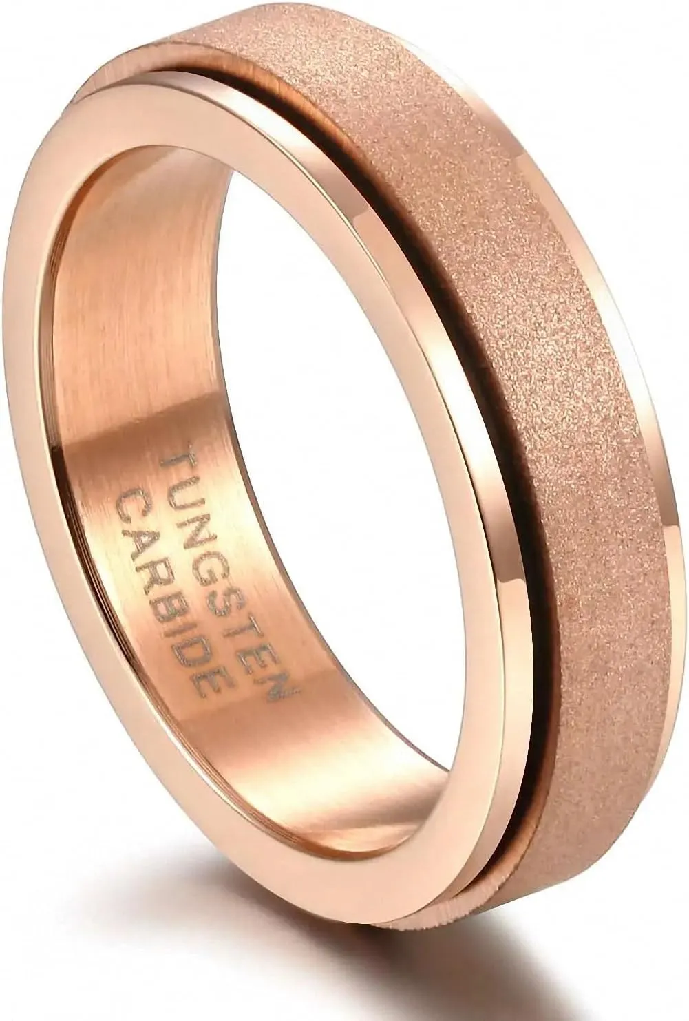 Rose Gold Rings Tungsten Rainbow Pride Rings Female Jewlery Blue Colorful Ring Love Couple Gift Rings
