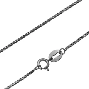 SEA OF ICE Chain Necklace 925 Sterling Silver with Ring Clasp Closure, Italian Box Necklace Chain Necklace for Women & Men, Available in Gold, Rose Gold, Silver, and Black Rhodium, Multisize