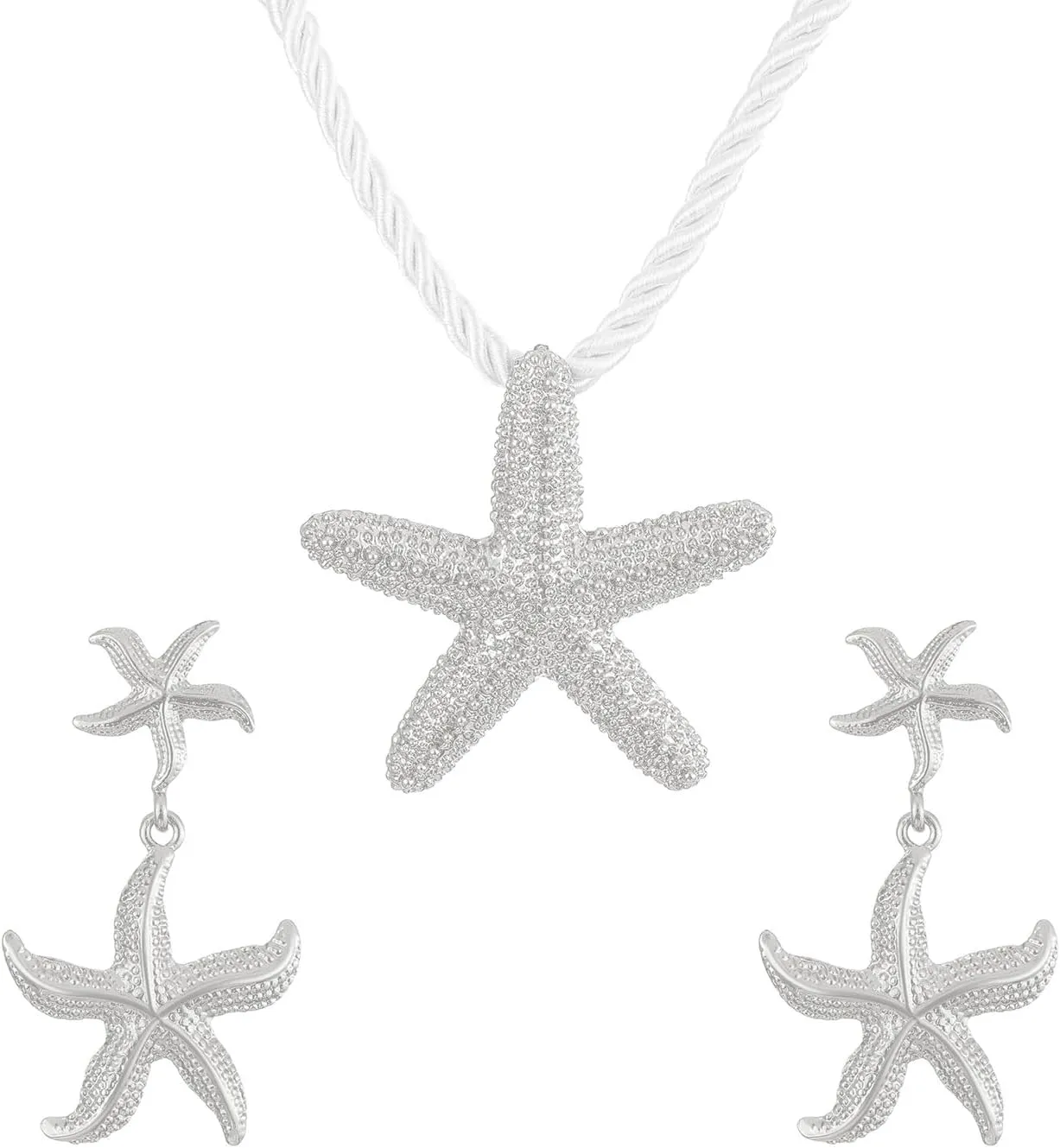 Seashell Necklace for Women Starfish Necklace Summer Beach Charm Necklaces Trendy Boho Pearl Shell Necklaces Summer Outfits for Women Beach Starfish Earrings Vacation Earrings Seashell Jewelry