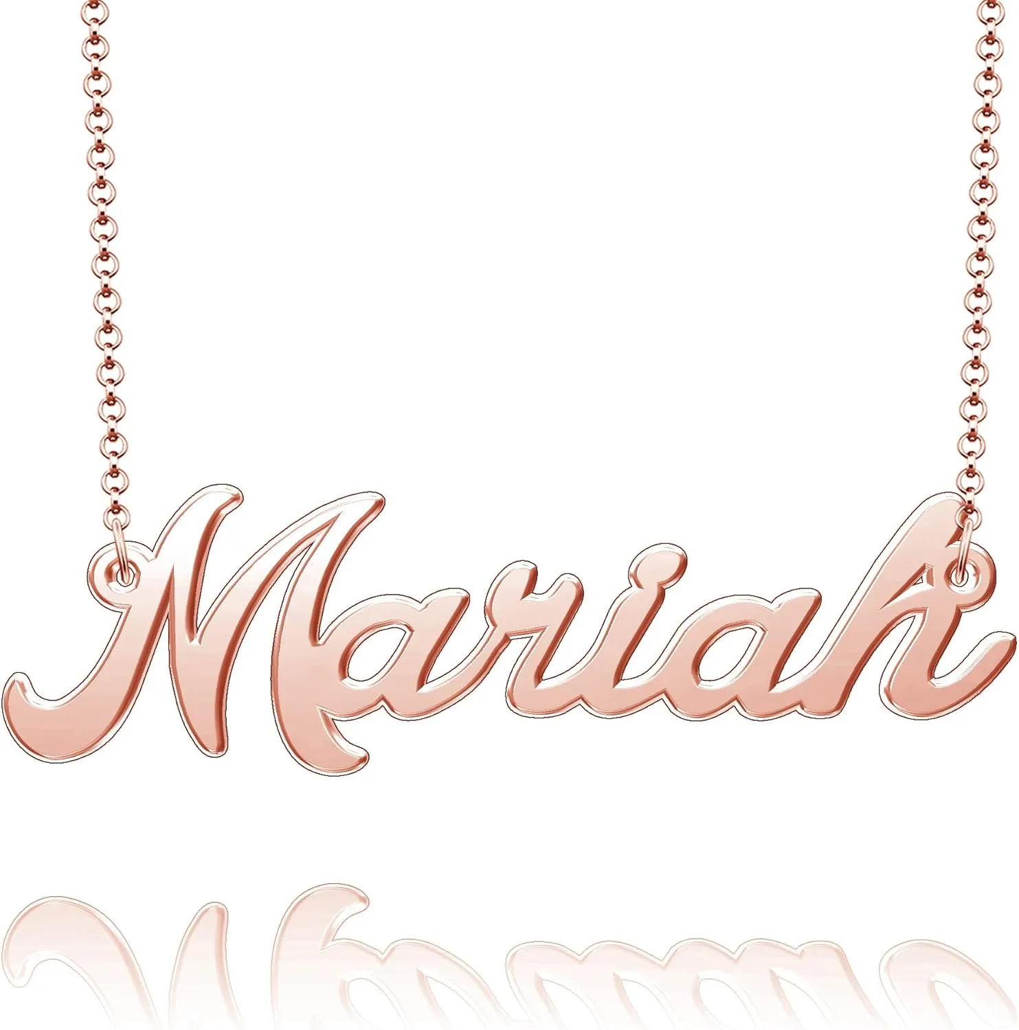 Silver Custom Women Personalized Name Girlfriend Double Sterling Silver Necklaces