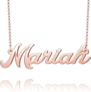 Silver Custom Women Personalized Name Girlfriend Double Sterling Silver Necklaces