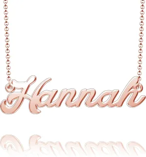 Silver Necklaces Women Personalized Custom Name Sterling Silver Dad Platinum