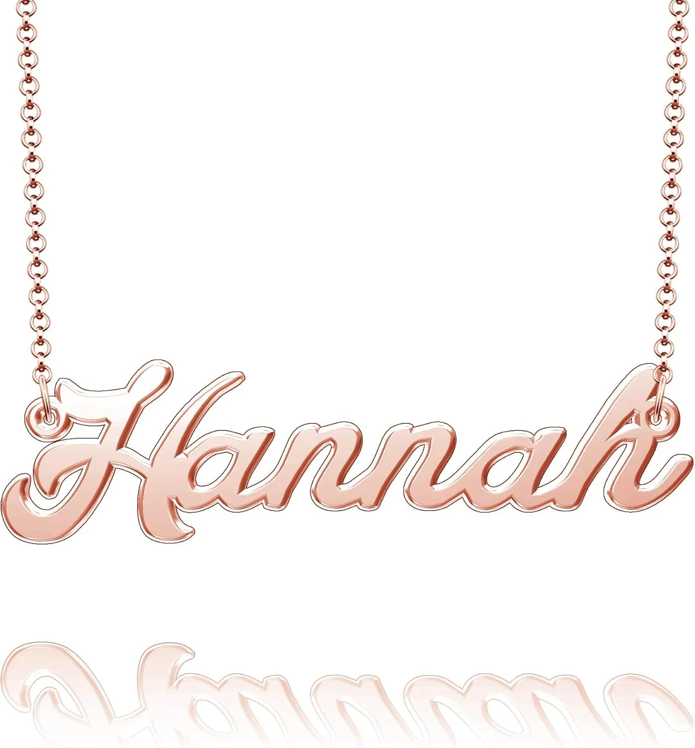 Silver Necklaces Women Personalized Custom Name Sterling Silver Dad Platinum